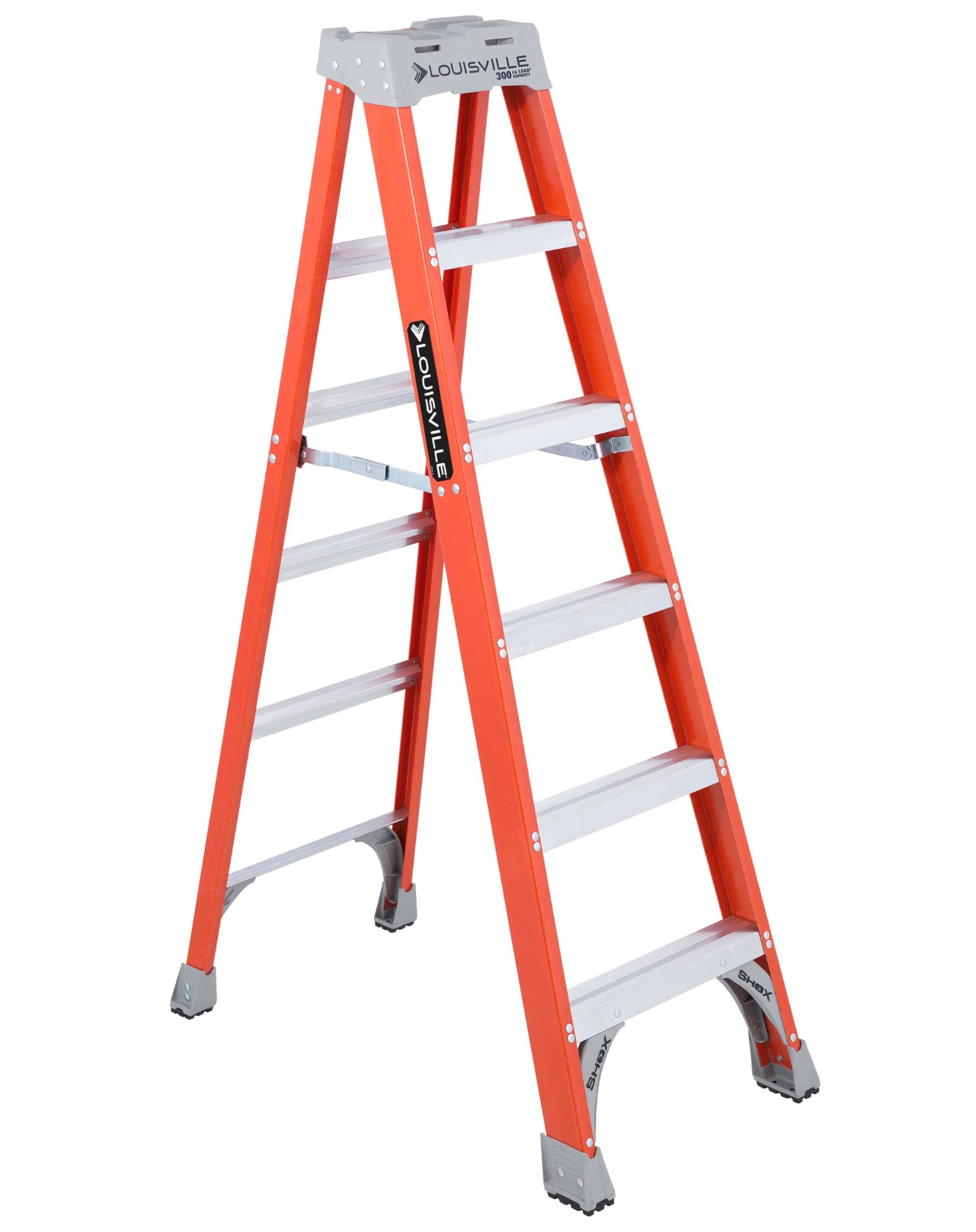 Louisville Ladder 6-Foot Fiberglass Step Ladder, 300-Pound Load Capacity, Type IA, FS1506