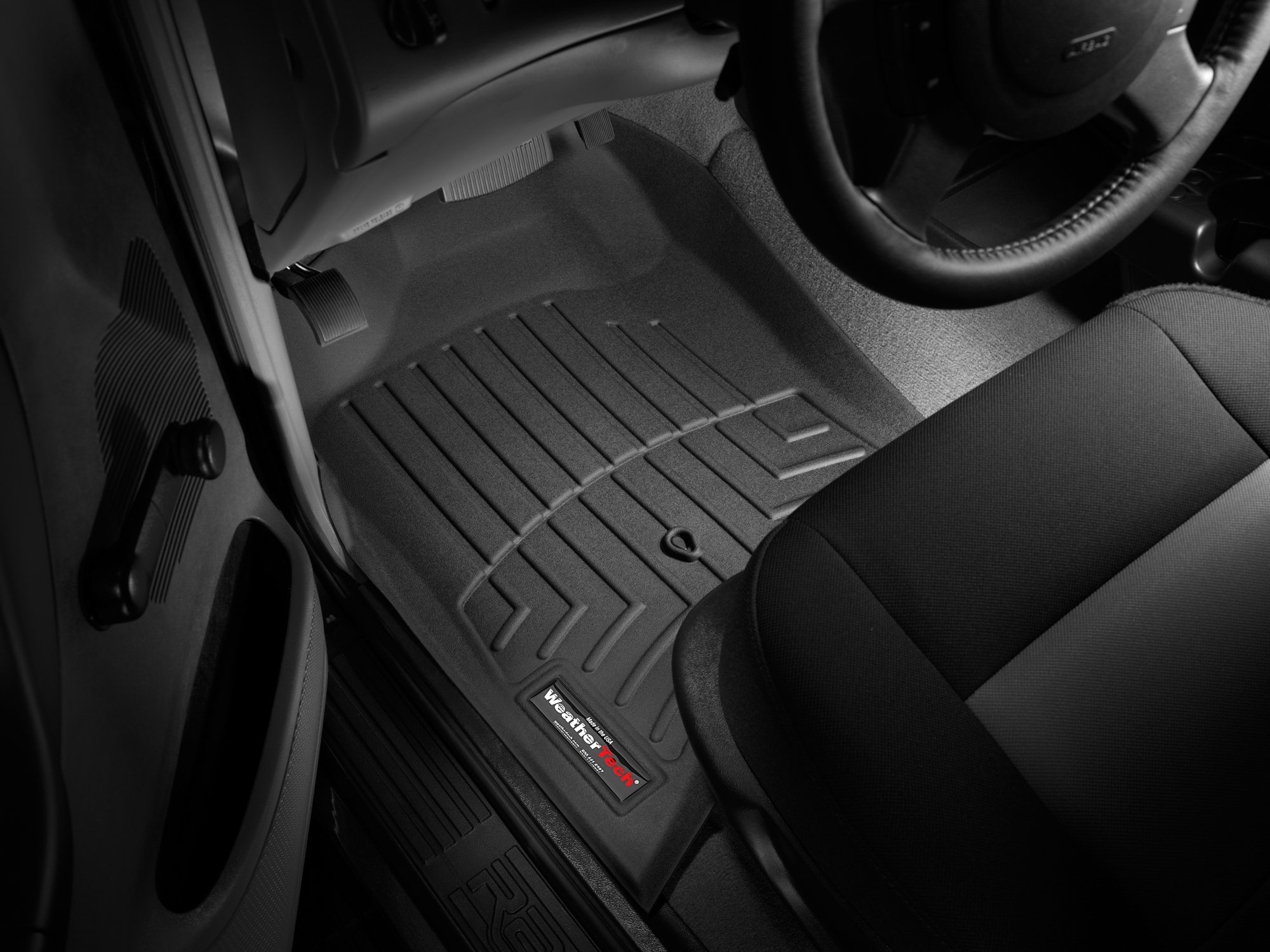 WeatherTech Custom Fit FloorLiners for Ford Ranger - 1st Row (440241), Black