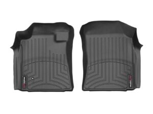 weathertech custom fit floorliners for toyota tundra, sequoia - 1st row (440441), black