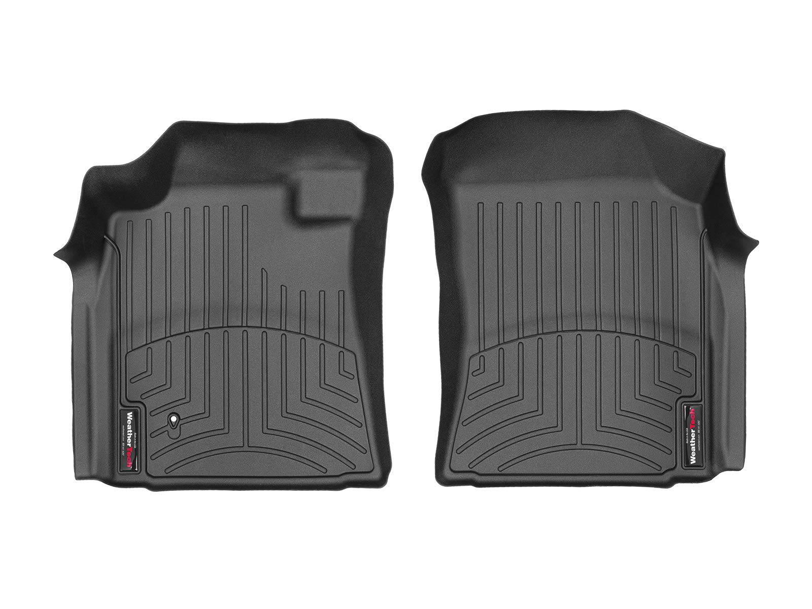 WeatherTech Custom Fit FloorLiners for Toyota Tundra, Sequoia - 1st Row (440441), Black