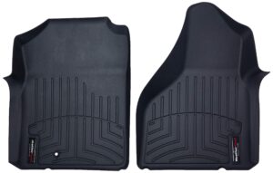 weathertech custom fit floorliners for dodge ram truck 1500, ram truck 2500/3500-1st row (440121), black