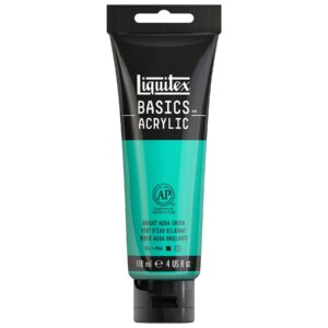 Liquitex BASICS Acrylic Paint, 118ml (4-oz) Tube, Bright Aqua Green