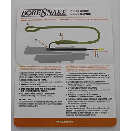 Hoppe's Boresnake .22 Caliber Pistol and Revolver, Clam E/F, Black