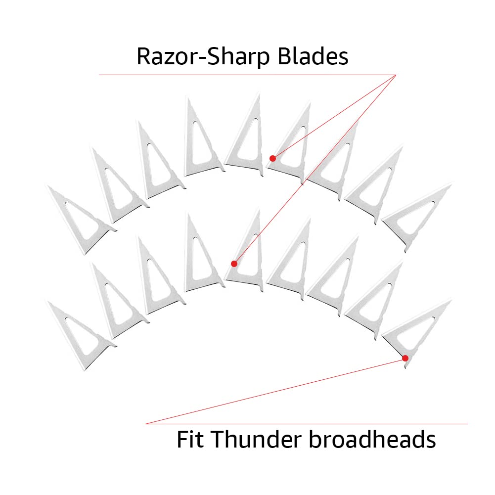 New Archery Products NAP Thunderhead Replacement Blades 125 Grain 18-Pack, Multi, One Size, (NAP-60-115)