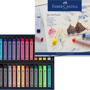 Faber-Castell 128324 Goldfaber Studio Soft Pastel Chalks Pack of 24 Assorted Colours