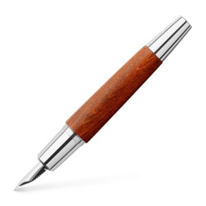 faber castell f148200faber-castell e-motion fountain pen brown m, pear wood brown.