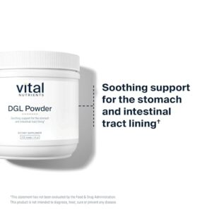 Vital Nutrients DGL Powder | Vegan Supplement | DGL Licorice Root Extract to Support Healthy Stomach Lining and Digestive Tract* | Gluten, Dairy and Soy Free | Non-GMO | 120 Grams