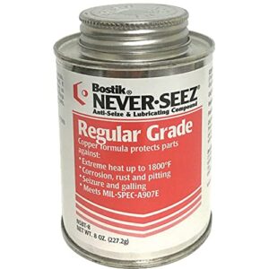 never-seez nsbt-8 silver gray regular grade anti-seize compound, 8 fl. oz. brush top can