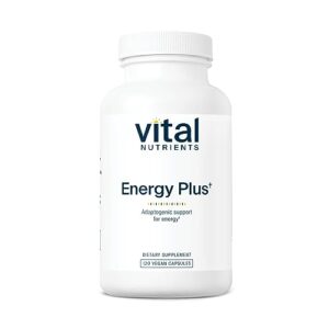 vital nutrients - energy plus - non-stimulatory herbal energy support - 120 vegetarian capsules per bottle