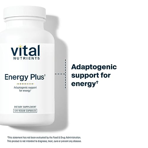 Vital Nutrients - Energy Plus - Non-Stimulatory Herbal Energy Support - 120 Vegetarian Capsules per Bottle