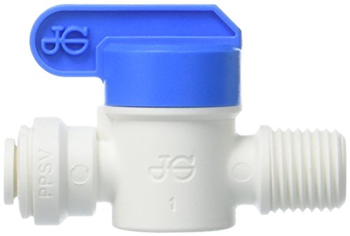 John Guest PPSV010822W Male Valve, 1/4" OD x 1/4" NPTF (Pack of 10)