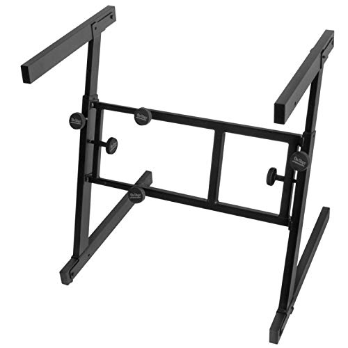 OnStage KS7350 Pro Heavy-Duty Folding-Z Keyboard Stand, Black