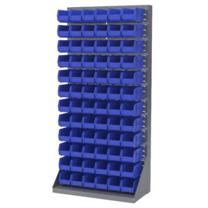 Akro-Mils 30230 AkroBins Plastic Hanging Stackable Storage Organizer Bin, 11-Inch x 5-Inch x 5-Inch, Blue, 12-Pack