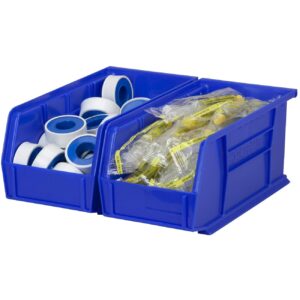 Akro-Mils 30230 AkroBins Plastic Hanging Stackable Storage Organizer Bin, 11-Inch x 5-Inch x 5-Inch, Blue, 12-Pack