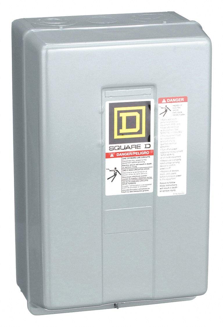 SCHNEIDER ELECTRIC 8903LG1200V02 Lighting Contactor 600-Vac 30-Amp L Electrical Box, Black