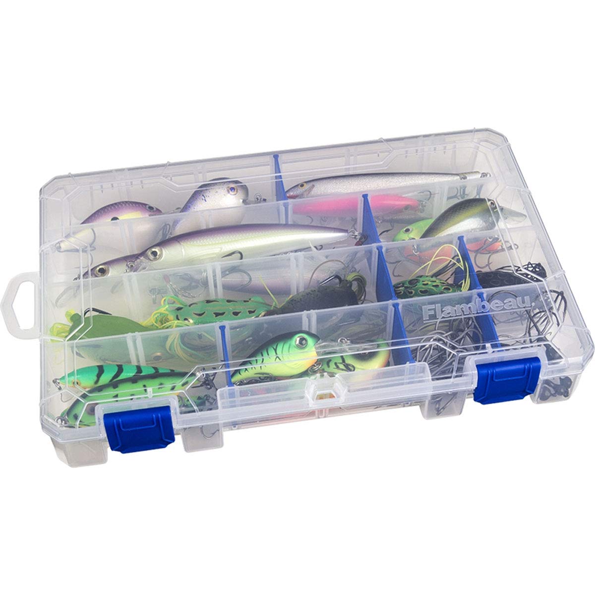 Flambeau Outdoors 4007 Tuff Tainer, Fishing Tackle Tray Box, Includes [12] Zerust Dividers, 24 Compartments