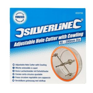 Silverline Tools - Adjustable Hole Cutter with Cowling - 40-200mm Dia