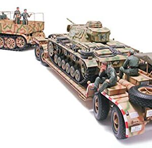 Tamiya 300035246-1:35 WWII special operations vehicle 9 Famo with low-bed trailer