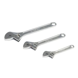 Silverline WR03 Adjustable Wrench Set 150, 200 and 250 mm - 3 Pieces