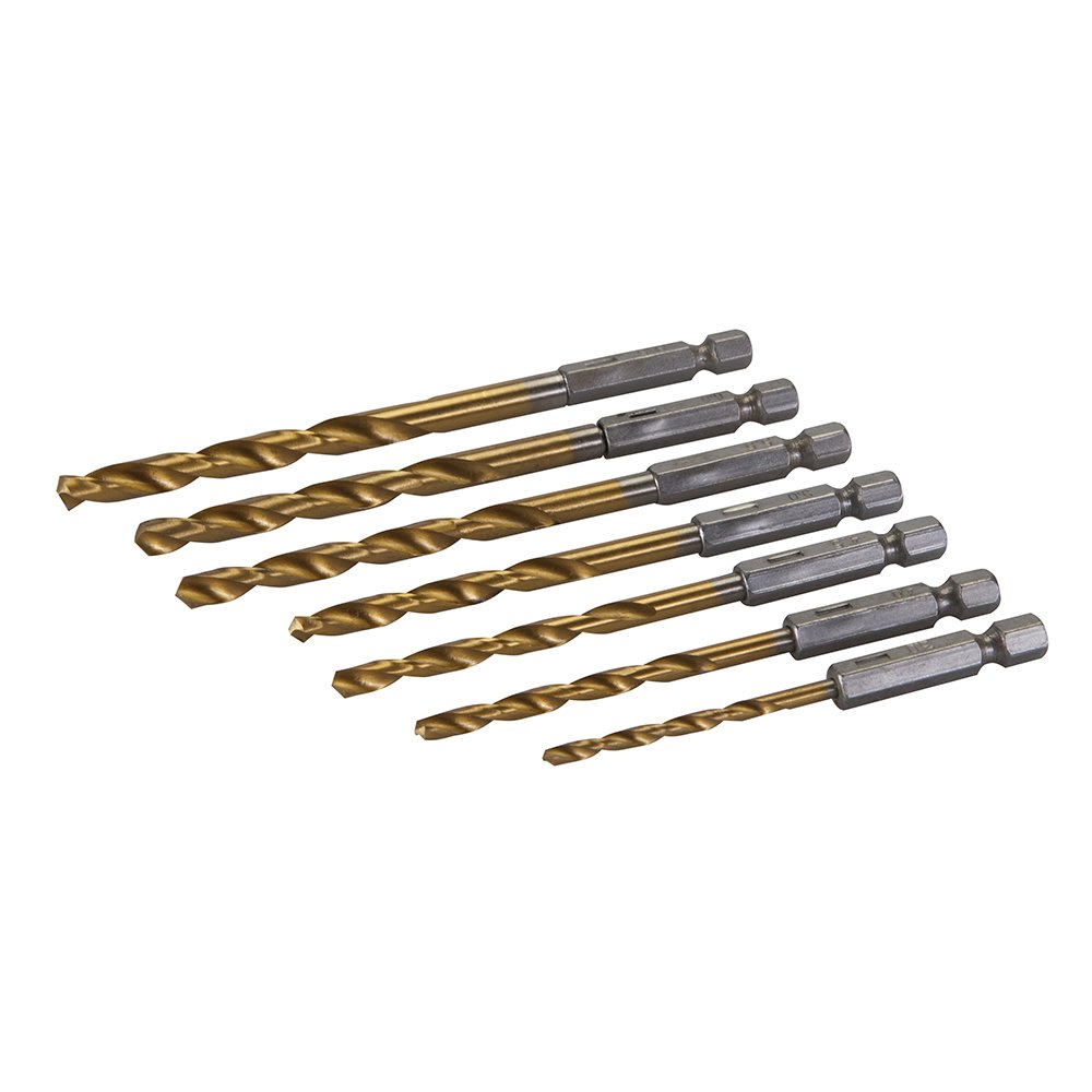 Silverline 819714 Hex Shank Drill Bit Set 3-6.5 mm - 7 Pieces