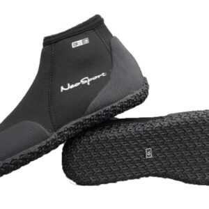 NeoSport Wetsuits Premium Neoprene 3mm Low Top Pull On Boot, Black, 4 - Water Shoes, Surfing & Diving