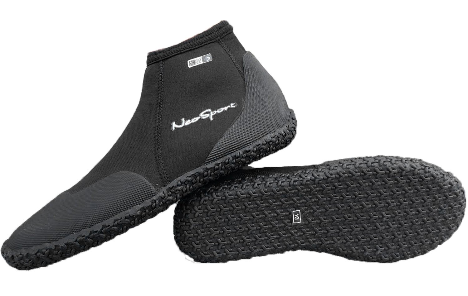 NeoSport Wetsuits Premium Neoprene 3mm Low Top Pull On Boot, Black, 4 - Water Shoes, Surfing & Diving