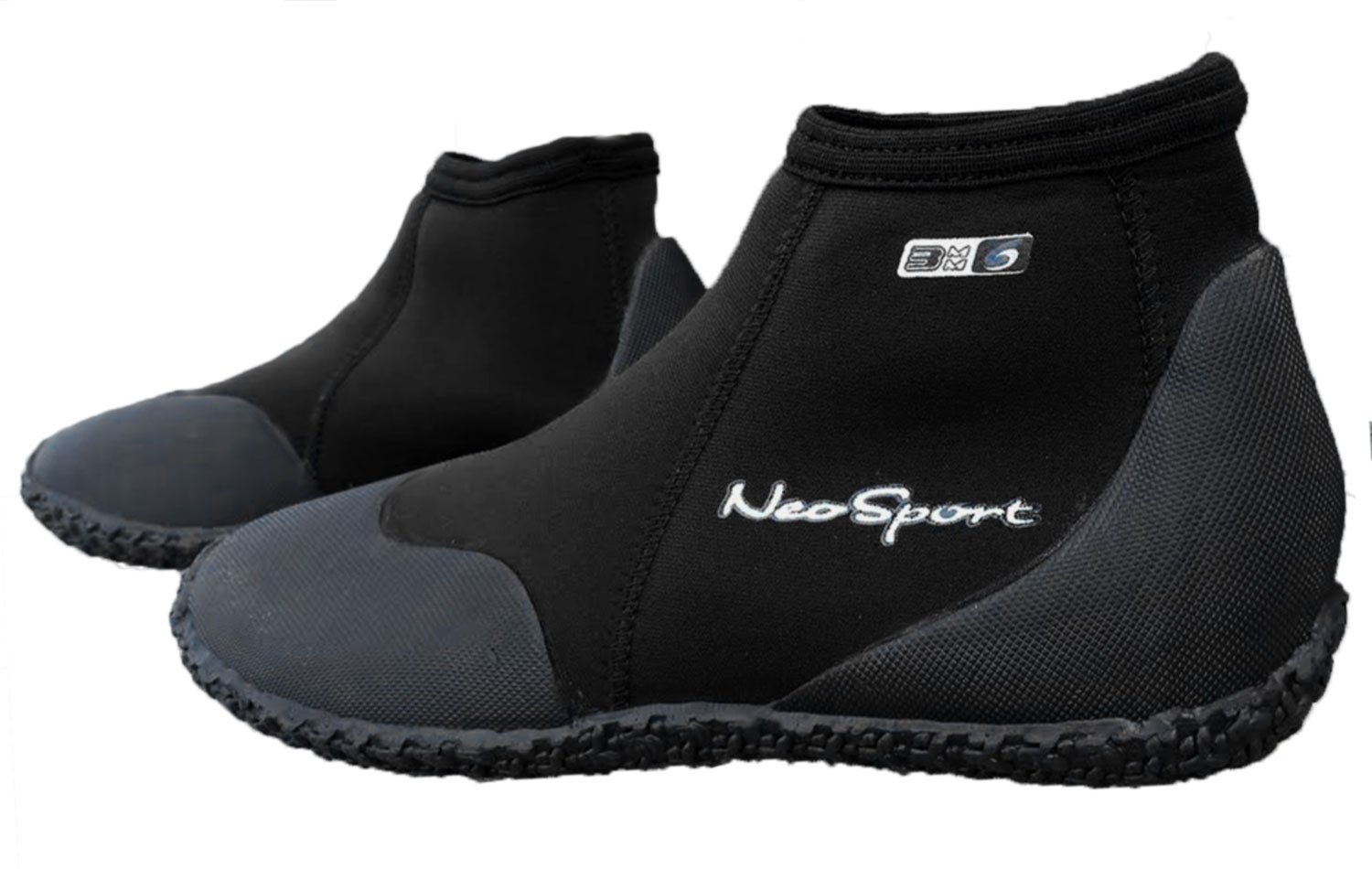 NeoSport Wetsuits Premium Neoprene 3mm Low Top Pull On Boot, Black, 4 - Water Shoes, Surfing & Diving