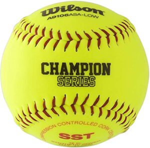 wilson sporting goods a9106 asa series softball (12-pack), 12-inch, optic yellow (wta9106basa-low)