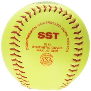 Wilson Sporting Goods A9106 ASA Series Softball (12-Pack), 12-Inch, Optic Yellow (WTA9106BASA-LOW)