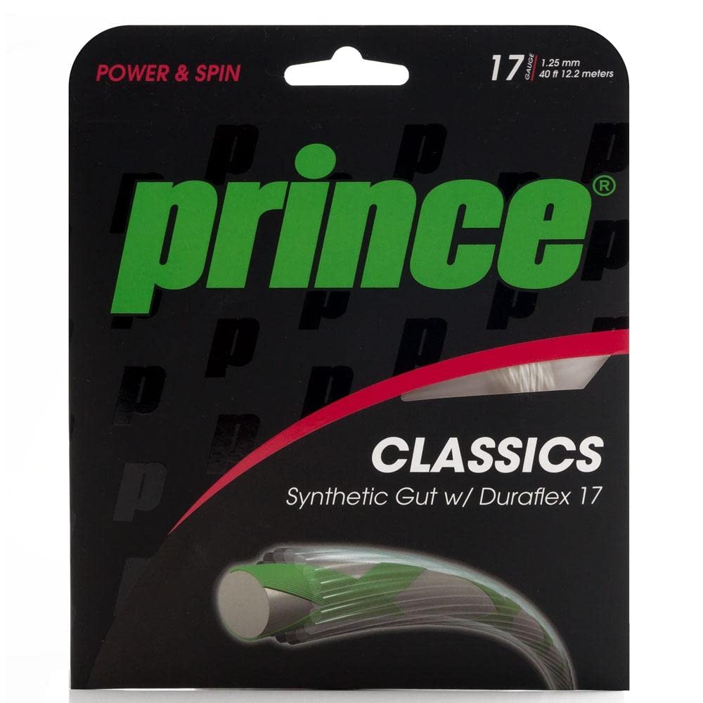 Prince Synthetic Gut with Duraflex 17g White Tennis String