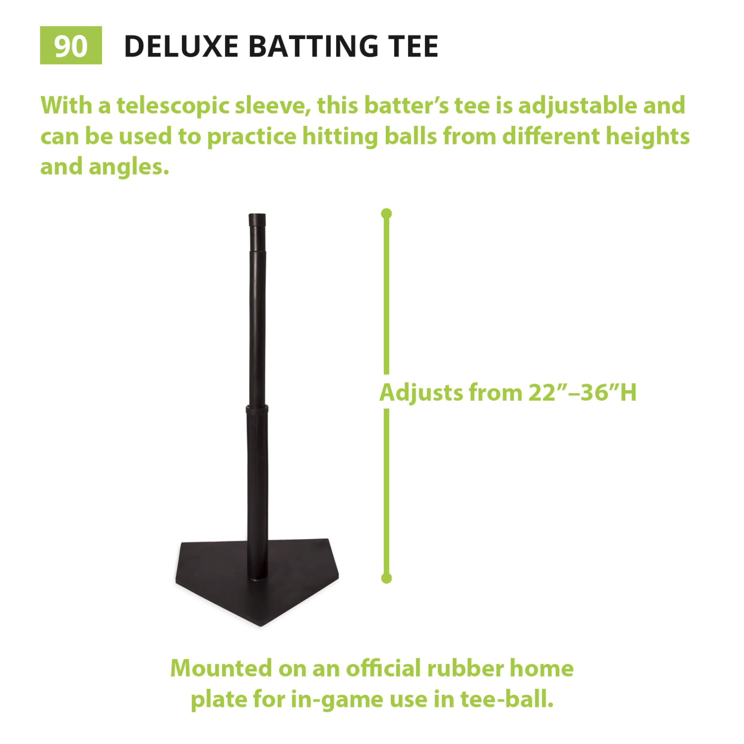 Champion Sports Deluxe Batting Tee - Mounted Adjustable Telescopic Batting Tee