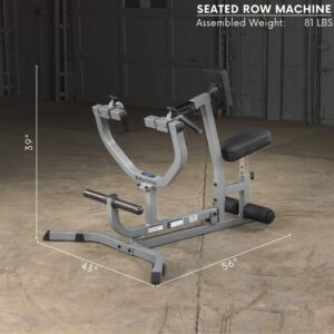 Body-Solid (GSRM40) Adjustable Seated Row Machine for LAT and Back Workouts, Commercial and Home Gym Equipment