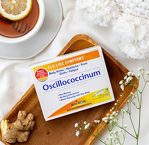 Boiron Oscillococcinum for Relief from Flu-Like Symptoms of Body Aches, Headache, Fever, Chills, and Fatigue - 12 Count