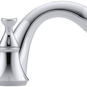 KOHLER ‚Äé10272-4-CP Forte Sculpted Widespread Lav Faucet, Bathroom Sink Faucet with Sculpted Lever Handles, Polished Chrome