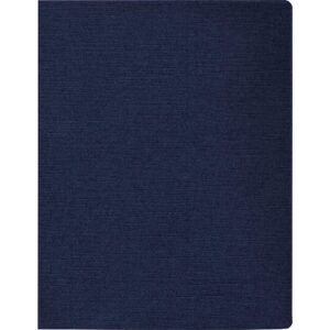 Fellowes Linen Presentation Covers, 11-1/4 Inch x 8-3/4 Inch, Navy, 200 per Pack (52113)