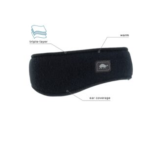 Original Turtle Fur Fleece - Earband, Heavyweight Fleece Headband, Black