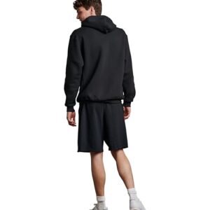 Russell Athletic Mens Relaxed Fit 9" Cotton With Pockets, Adjustable Elastic Waist, Sizes S-4x Short, Black, Large US