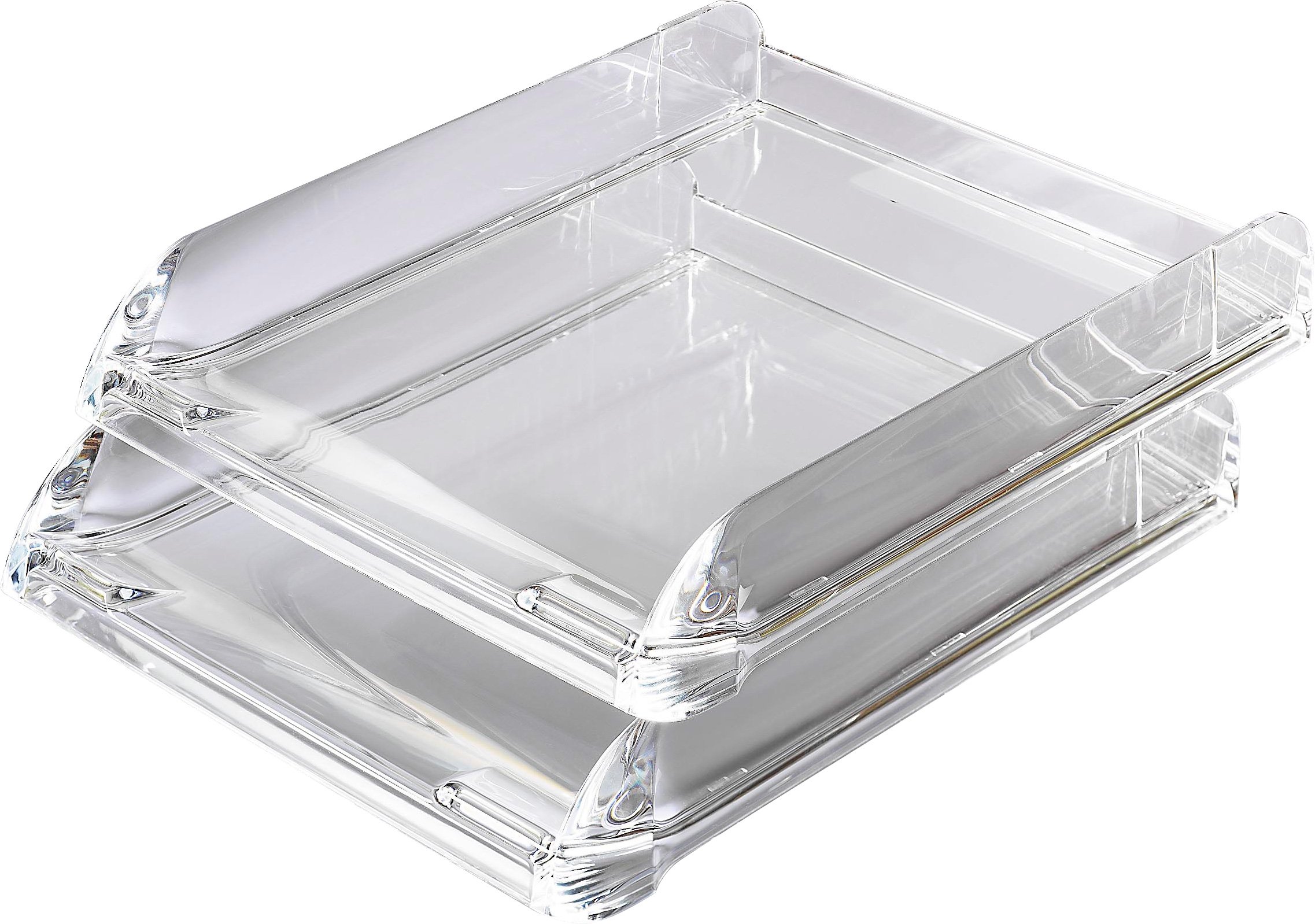 Rexel Nimbus Letter Tray Self-Stacking Acrylic Clear Ref 2101504 by Rexel