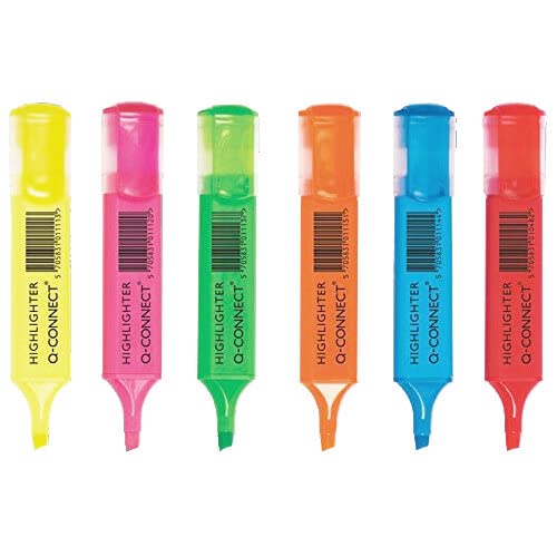 Q-Connect Assorted Highlighter Pens (Pack of 6) KF01909