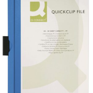 Q-Connect KF00462 Assorted Folders Clip File A4 Transparent Blue