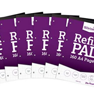 Silvine Refill Pad Headbound Perforated Punched Graph 2/10/20mm 75gsm A4 Ref A4RPG [Pack of 6]