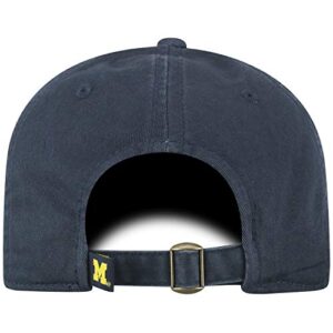 Top of the World Michigan Wolverines Men's Relaxed Fit Adjustable Hat Team Color Primary Icon, Adjustable