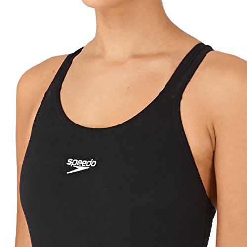 Speedo Women Essential Endurance+ Medalist Swimsuit, Black, 20 Uk (42 Eu)