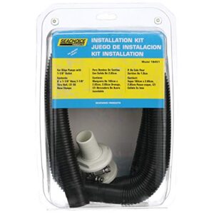 Seachoice Bilge Pump Installation Kit for 1-1/8 in. Outlets, w/ 6 Ft. Hose, 2 Hose Clamps, and Thru-Hull Fitting