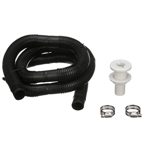 Seachoice Bilge Pump Installation Kit for 1-1/8 in. Outlets, w/ 6 Ft. Hose, 2 Hose Clamps, and Thru-Hull Fitting