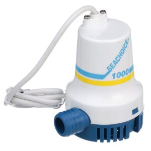 Seachoice Durable Bilge Pump, 1,000 GPH, 12V, 5.5 Amps, 7A Fuse