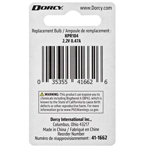 Dorcy - 411662 2C/2AA-2.2-Volt, 0.47A Bayonet Base Krypton Replacement Bulb, 2-Pack (41-1662) Clear