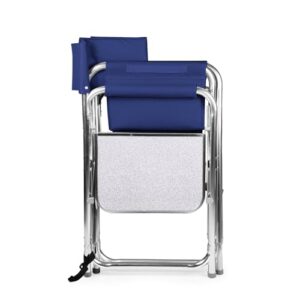 ONIVA - a Picnic Time brand - Sports Chair with Side Table, Beach Chair, Camp Chair for Adults, (Navy Blue)