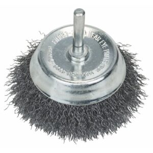 bosch 1609200271 shank crimped wire cup brush steel, 70mm x 6mm, silver