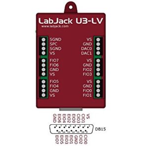 Lab jack Low-Voltage U3-LV USB Module - High-Speed Data Acquisition DAQ Device with 4 Analog Inputs – Digital I/O and Flexible I/O Channels - Compatible with Third party Software